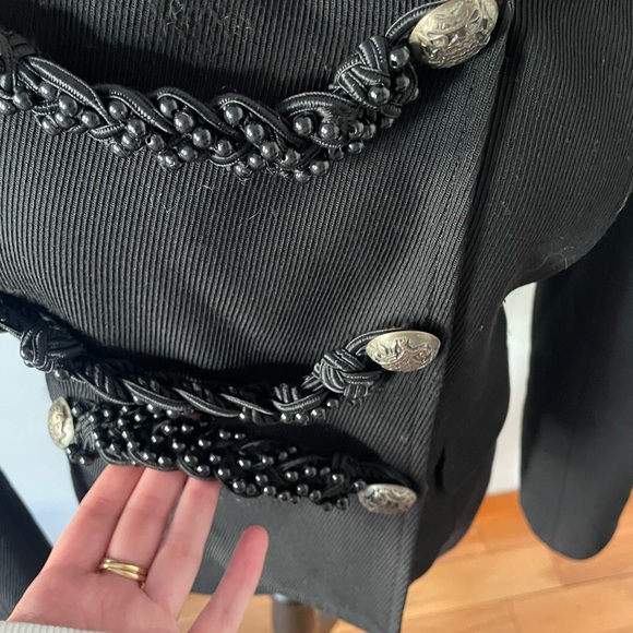 #1 ♥️ BLOW OUT SALE ♥️MONSE Jacket - Black Military Style - Picture 4 of 7